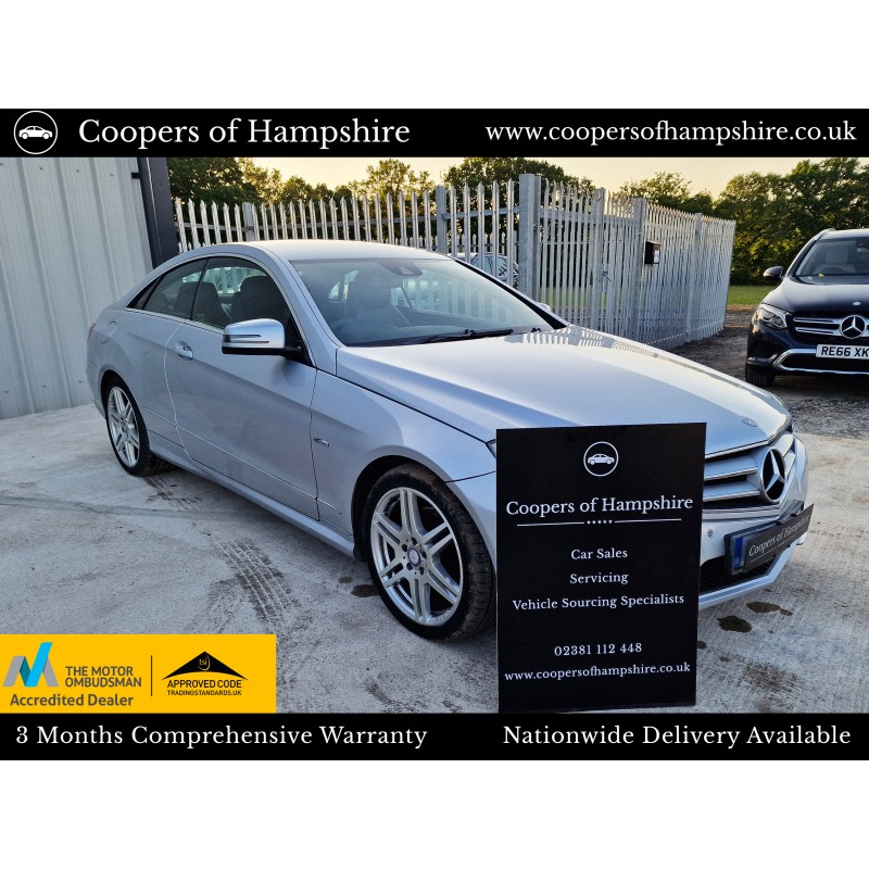 2011 Mercedes E200 1.8 CGI Petrol BlueEfficiency Sport Coupe Automatic (ULEZ COMPLIANT)