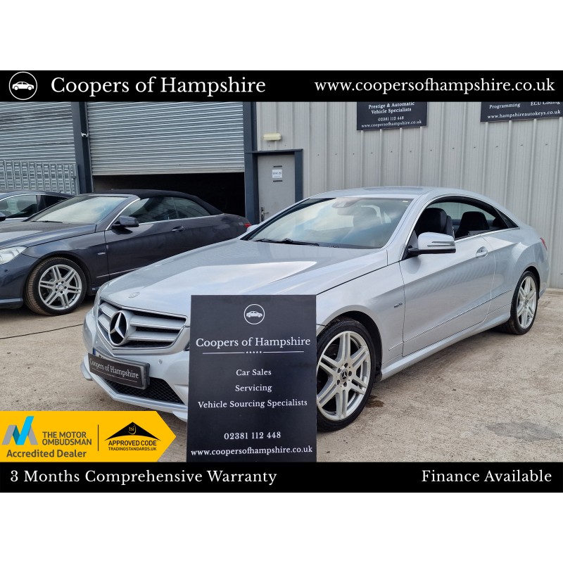 2011 Mercedes E200 1.8 CGI Petrol BlueEfficiency Sport Coupe Automatic (ULEZ COMPLIANT)