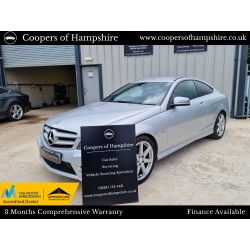 2012 Mercedes C250 1.8 CGI Petrol BlueEfficiency AMG Sport Coupe Automatic (ULEZ COMPLIANT)