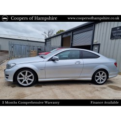 2012 Mercedes C250 1.8 CGI Petrol BlueEfficiency AMG Sport Coupe Automatic (ULEZ COMPLIANT)
