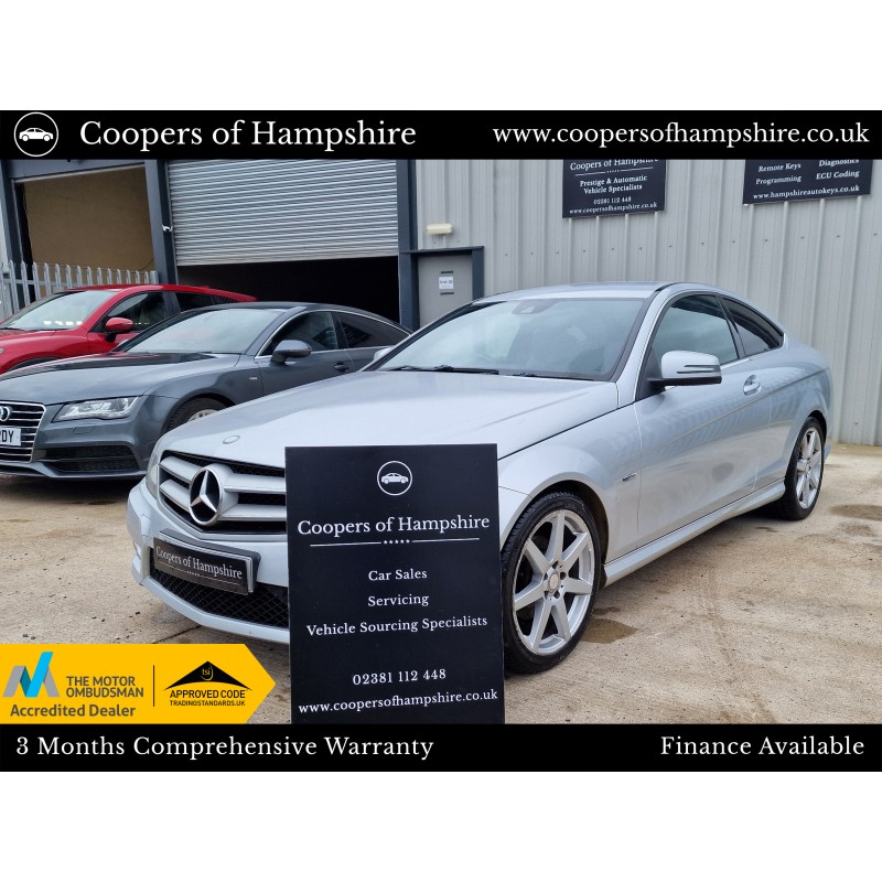 2012 Mercedes C250 1.8 CGI Petrol BlueEfficiency AMG Sport Coupe Automatic (ULEZ COMPLIANT)