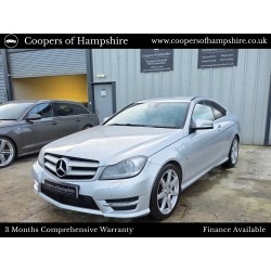2012 Mercedes C250 1.8 CGI Petrol BlueEfficiency AMG Sport Coupe Automatic (ULEZ COMPLIANT)