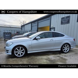 2012 Mercedes C250 1.8 CGI Petrol BlueEfficiency AMG Sport Coupe Automatic (ULEZ COMPLIANT)