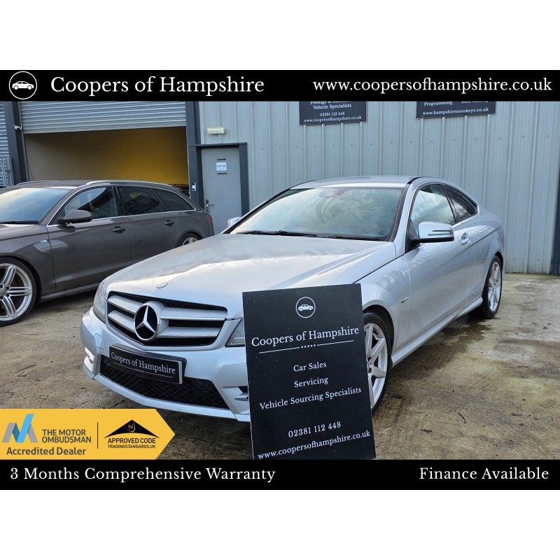 2012 Mercedes C250 1.8 CGI Petrol BlueEfficiency AMG Sport Coupe Automatic (ULEZ COMPLIANT)