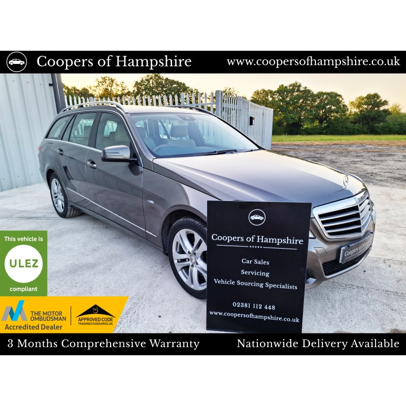 2010 Mercedes E350 3.5L V6 Petrol CGI BlueEfficiency Avantgarde Estate Automatic with Glass Sunroof (ULEZ Compliant)