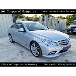 2011 Mercedes E200 1.8 CGI Petrol BlueEfficiency Sport Coupe Automatic (ULEZ COMPLIANT)