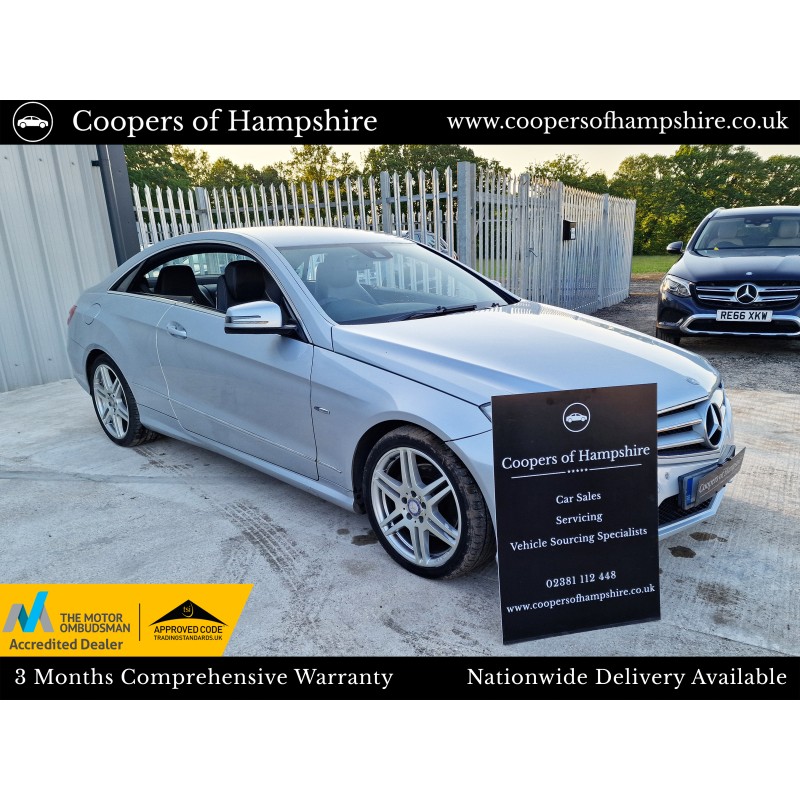 2011 Mercedes E200 1.8 CGI Petrol BlueEfficiency Sport Coupe Automatic (ULEZ COMPLIANT)